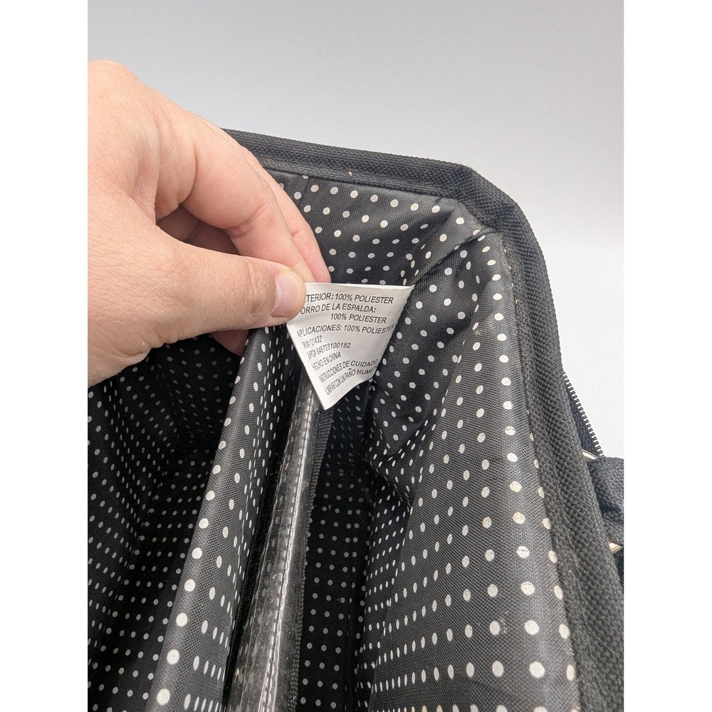 Craft Organizer Storage Hobby Tote Black Polka Dot Multi-Pocket Large - Picture 4 of 14